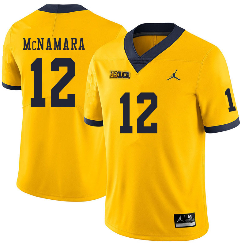 Men #12 Cade McNamara Michigan Wolverines College Football Jerseys Sale-Yellow